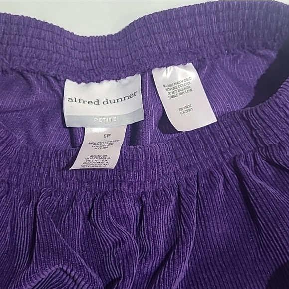 Trousers  Alfred Dunner Purple Pants - Picture 2 of 4